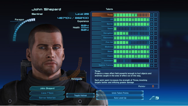 Sentinel Class Guide - Mass Effect 1 Legendary Edition Insanity Guide