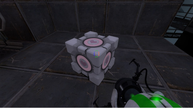 Secret Companion Cube Between Chamber 21 and 22