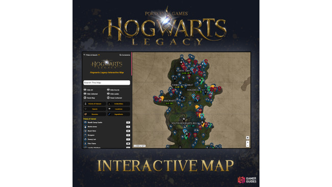 Hogwarts Legacy Interactive World Map