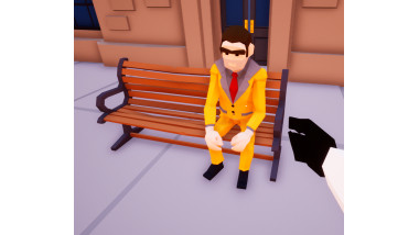 Secret man in orange suit easter egg