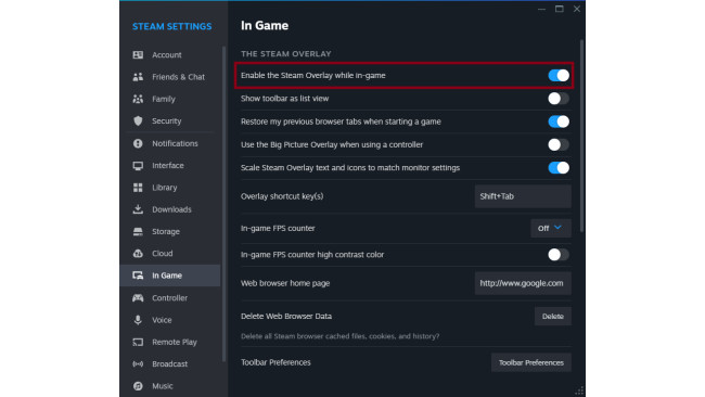 How to enable Steam overlay