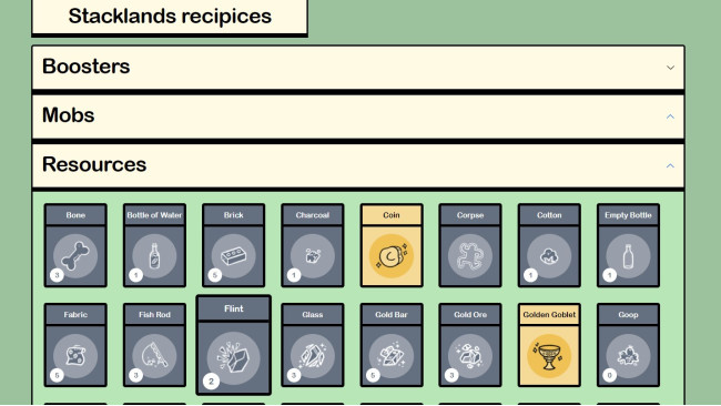 Stacklands Recipes Base