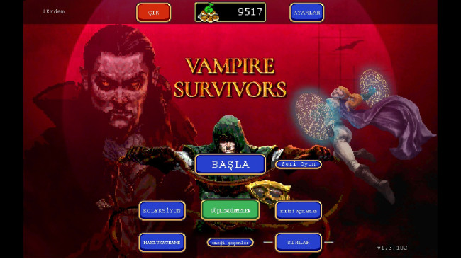 Vampire survivars karakter kodlar + DLC dahil